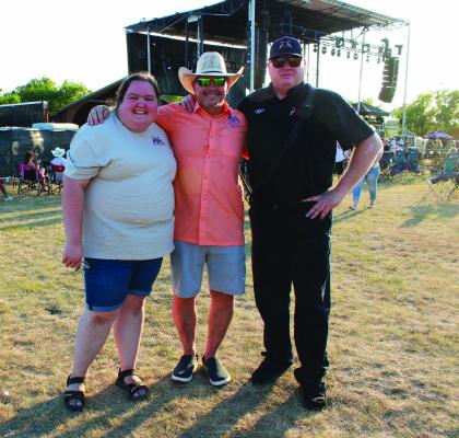 Monitor Photo/Carla Gray Gun Barrel City’s biggest event of the year is JulyFest. With renowned entertainment, vendors, food trucks and a kids zone. GBC Community Engagement Coordinator Brooke Atkinson (from left), GBC Mayor Brian Crull and GBC Fire Chief Colby McBride are major players in preparing for each years event.