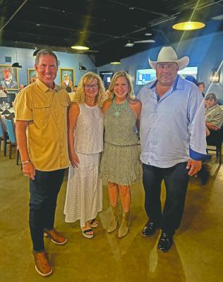 THE MONITOR/Janice Grubbs Vincik Brent and Tracey Walker join Greg and Caroline Figueroa at the two year celebration of Fig's Italian Steakhouse on Friday Aug. 14th. The two year celebration included friends, family and community leaders with cocktails, charcuterie and wonderful networking. Congratulations to Greg and Caroline on two years of serving delicious food and creating memorable dining experiences in our community. Here’s to many more successful years! See more photos page 2.