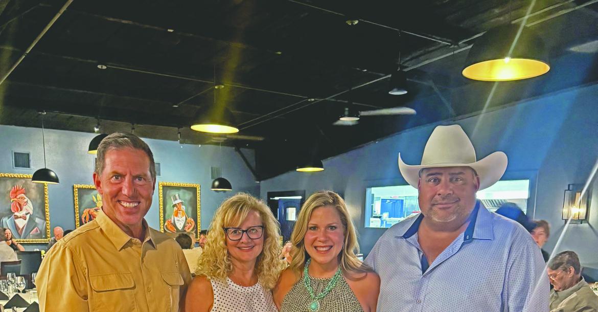THE MONITOR/Janice Grubbs Vincik Brent and Tracey Walker join Greg and Caroline Figueroa at the two year celebration of Fig's Italian Steakhouse on Friday Aug. 14th. The two year celebration included friends, family and community leaders with cocktails, charcuterie and wonderful networking. Congratulations to Greg and Caroline on two years of serving delicious food and creating memorable dining experiences in our community. Here’s to many more successful years! See more photos page 2.