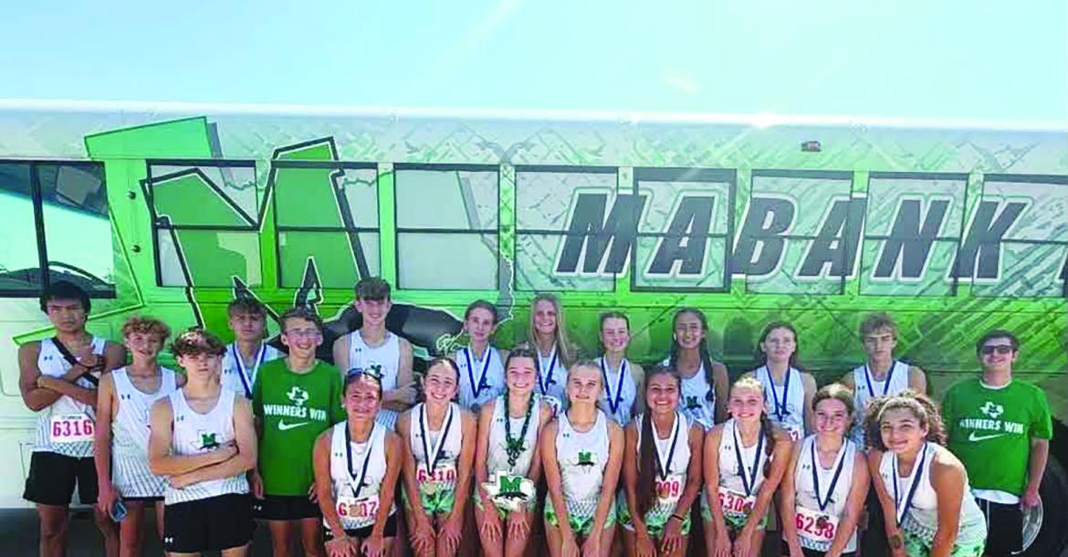 Courtesy Photo/Mabank ISD The Mabank High School cross country team wins first place in the Class 4A and under portion of the James Smith Invitational hosted Aug. 27 by Midlothian ISD, while the Mabank boys took home third place in their corresponding category.