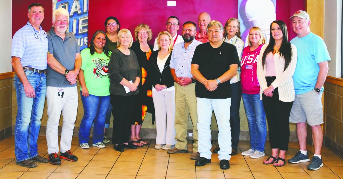 Monitor Photo/Carla Gray Patterson Insurance Agency owner Derrick Hoelscher, JSG Group owner Jim Sykora, Seven Points City Secretary Jennifer Thompson, Llamaland Representative Marsha Moses, Llamaland owner Judy Young, Henderson County Sheriff Bottie Hillhouse, Texas Ability owner Marty Mullins, Keller Williams Realty realtor Ally Kartal, Keller Williams Realty realtor BG Pierce, Henderson County Precinct 2 Justice of the Peace Judge Jamie Fawns (second row, from left) The Eight at Tool Park Becky Young, Ce